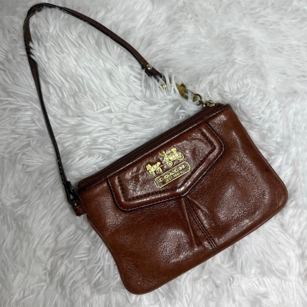 Coach Carriage Brown Wristlet